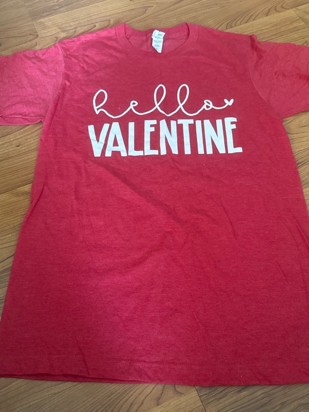 Source Unknown Red 'Hello Valentine' Short Sleeve Tee